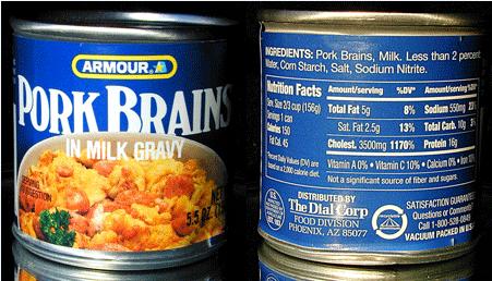 Pork Brains in milk gravy