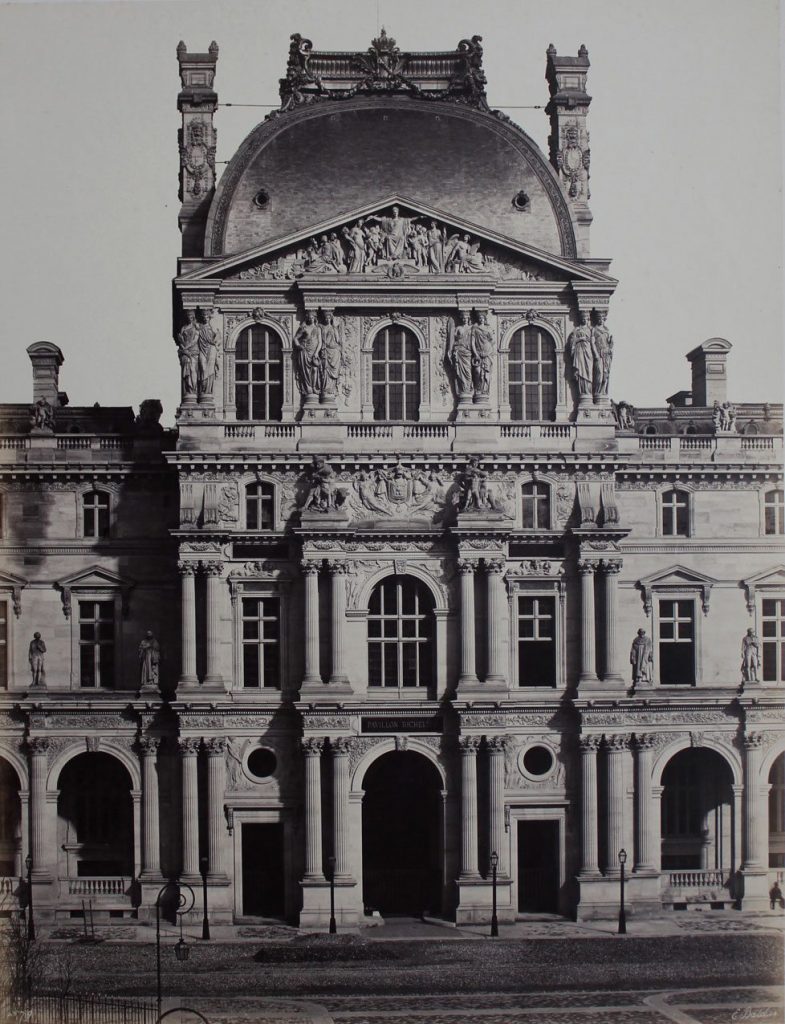 Edouard Baldus Pavillon Richelieu, Nouveau Louvre, Paris c. 1855 Salt print mounted on card45 x 34.5 cms