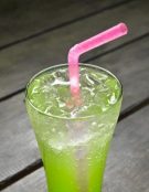 A picture of a green drink