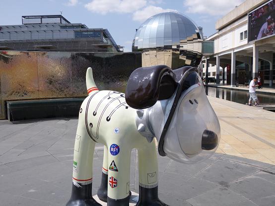 A picture of Gromit at the RWA exhibition in Bristol