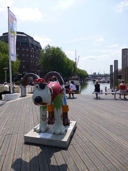 A picture of Gromit at the RWA exhibition in Bristol