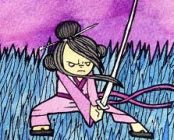A picture of a Manga girl with sword by Dan Booth