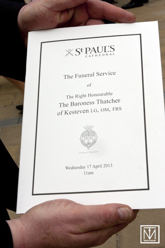 Thatcher's funeral invite by Carl Byron Batson