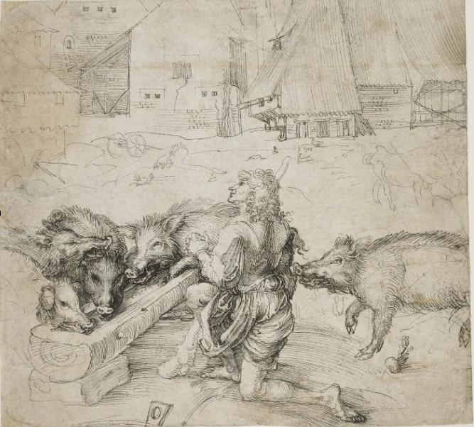 A drawing of the Prodigal SOn by Albrecht Durer