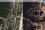 A picture of Hurrican Sandy Damage by Google and NOAA