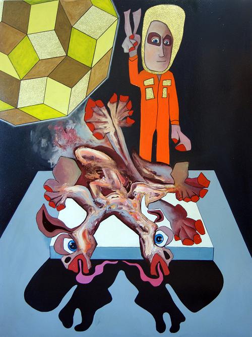 A picture of Split, Tom de Freston, 2013, oil on canvas, 200 x 150cm