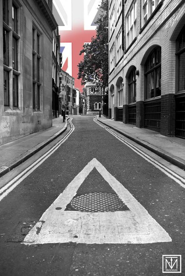 A picture of an empty London street by Carl Byron Batson