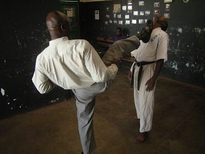 African karate lesson