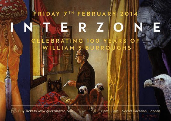 A picture of Interzone, an event celebrating William S Burroughs
