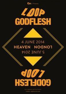 A poster for Loop and Godflesh gig
