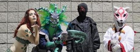 A picture of SWP / Masked Man with a group of cosplayers