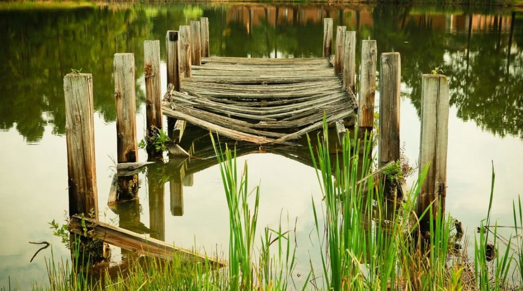 A picture of a lake pier by Tom Butler