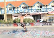 A picture of a skateboarder