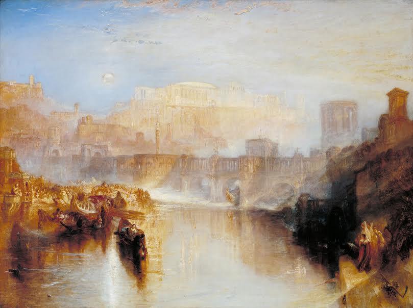 JMW Turner Ancient Rome; Agrippina Landing with the Ashes of Germanicus exhibited 1839 Oil paint on canvas support: 914 x 1219 mm frame: 1230 x 1530 x 140 mm painting Tate. Accepted by the nation as part of the Turner Bequest 1856