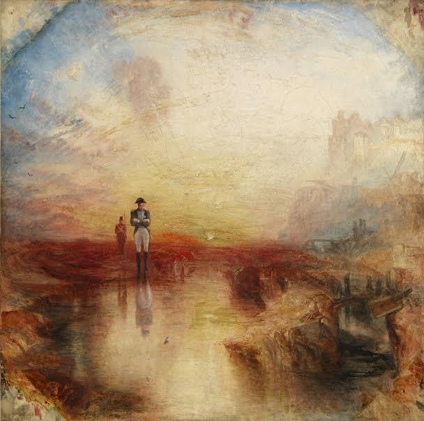 War: The Exile and the Rock Limpet exhibited 1842  Oil paint on canvas support: 794 x 794 mm frame: 1030 x 1025 x 125 mm painting Tate. Accepted by the nation as part of the Turner Bequest 1856 