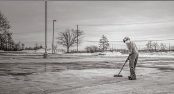 A picture of someone sweeping by Ryan McGuire