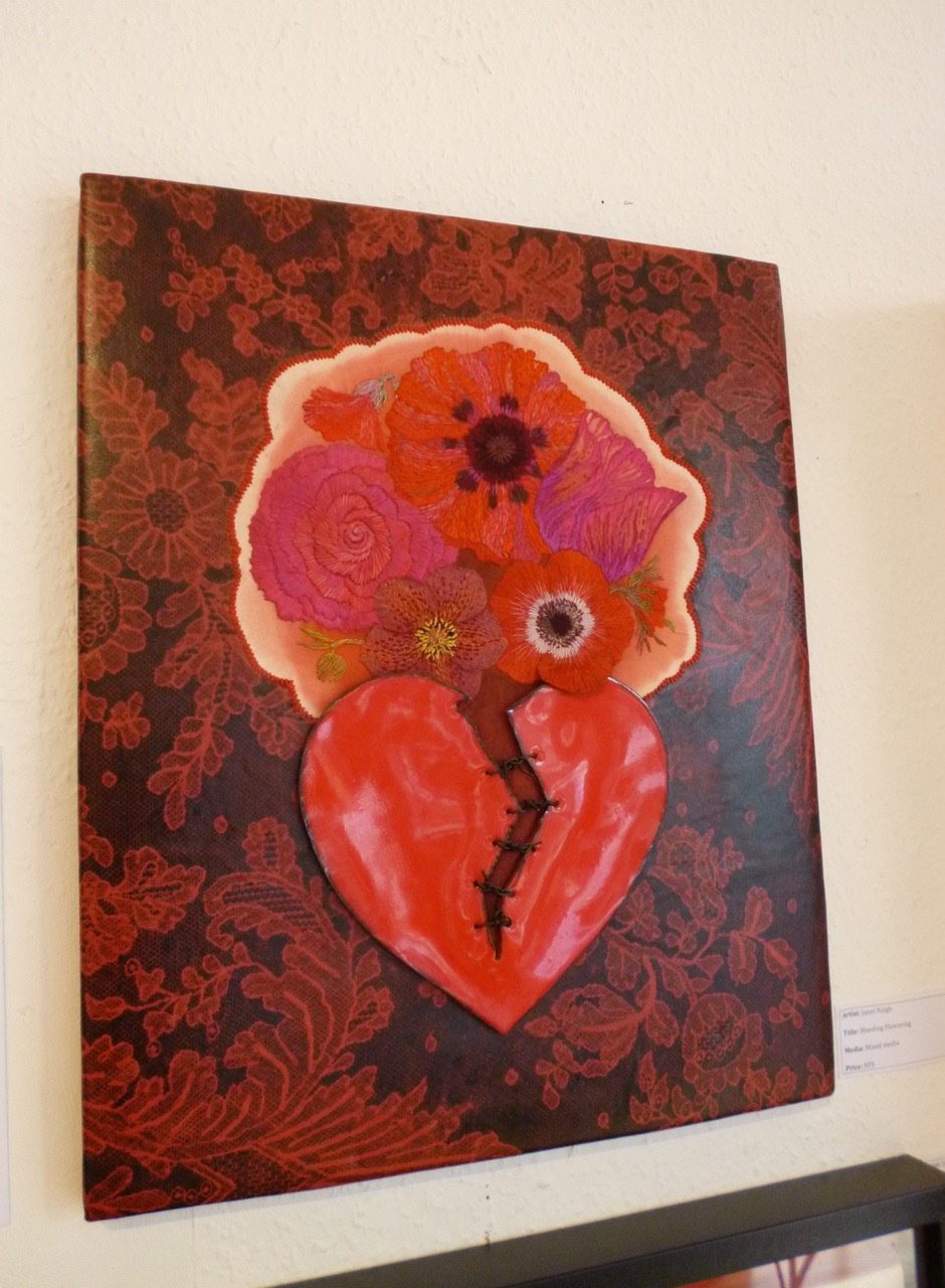 Janet Haigh's enamel heart piece