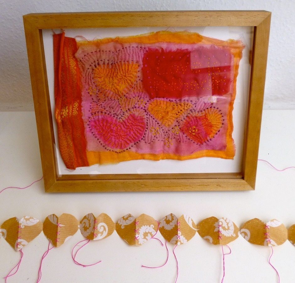 Susi Bancroft's Kantha stitched works
