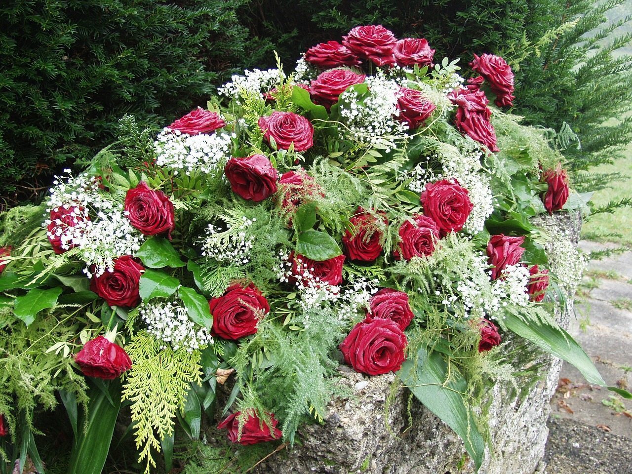 funeral roses