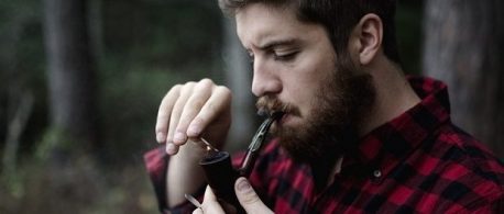 man smoking pipe