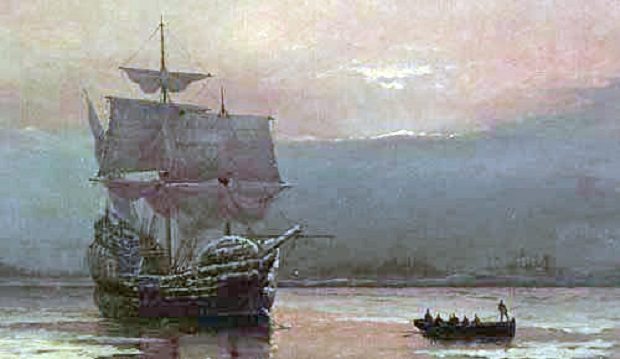 The Mayflower in Harbour by William Halsall