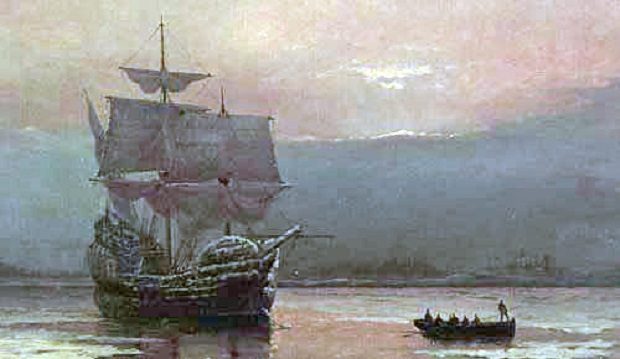 The Mayflower in Harbour by William Halsall