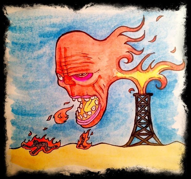 Oil demon illustration