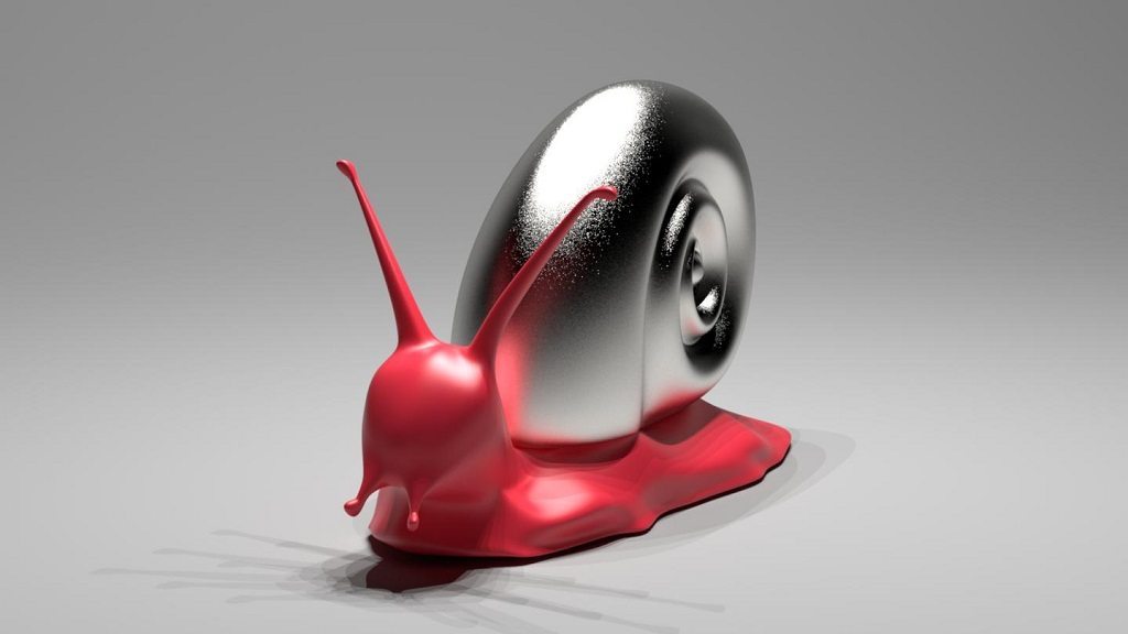 computer graphics shiny snail