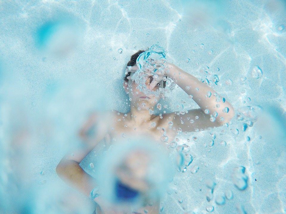 Boy in pool