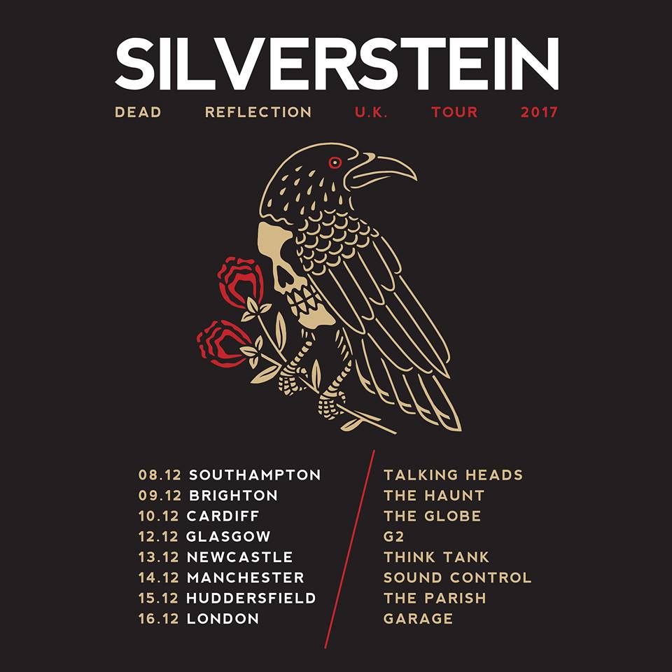 Silverstein 'Dead Reflections' UK Tour Poster