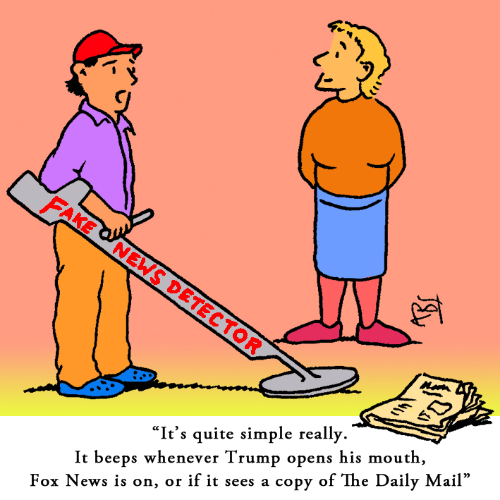 Fake News: Satirical Saturday Cartoon on Art by Alex Brenchley 2018