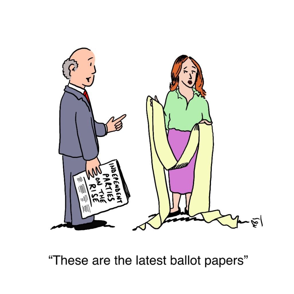 Ballot: Satirical Saturday Cartoon on Art by Alex Brenchley 2019