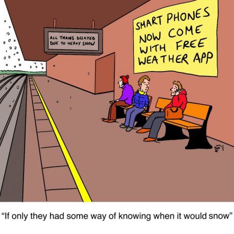 Snowed: Satirical Saturday Cartoon on Art by Alex Brenchley 2019