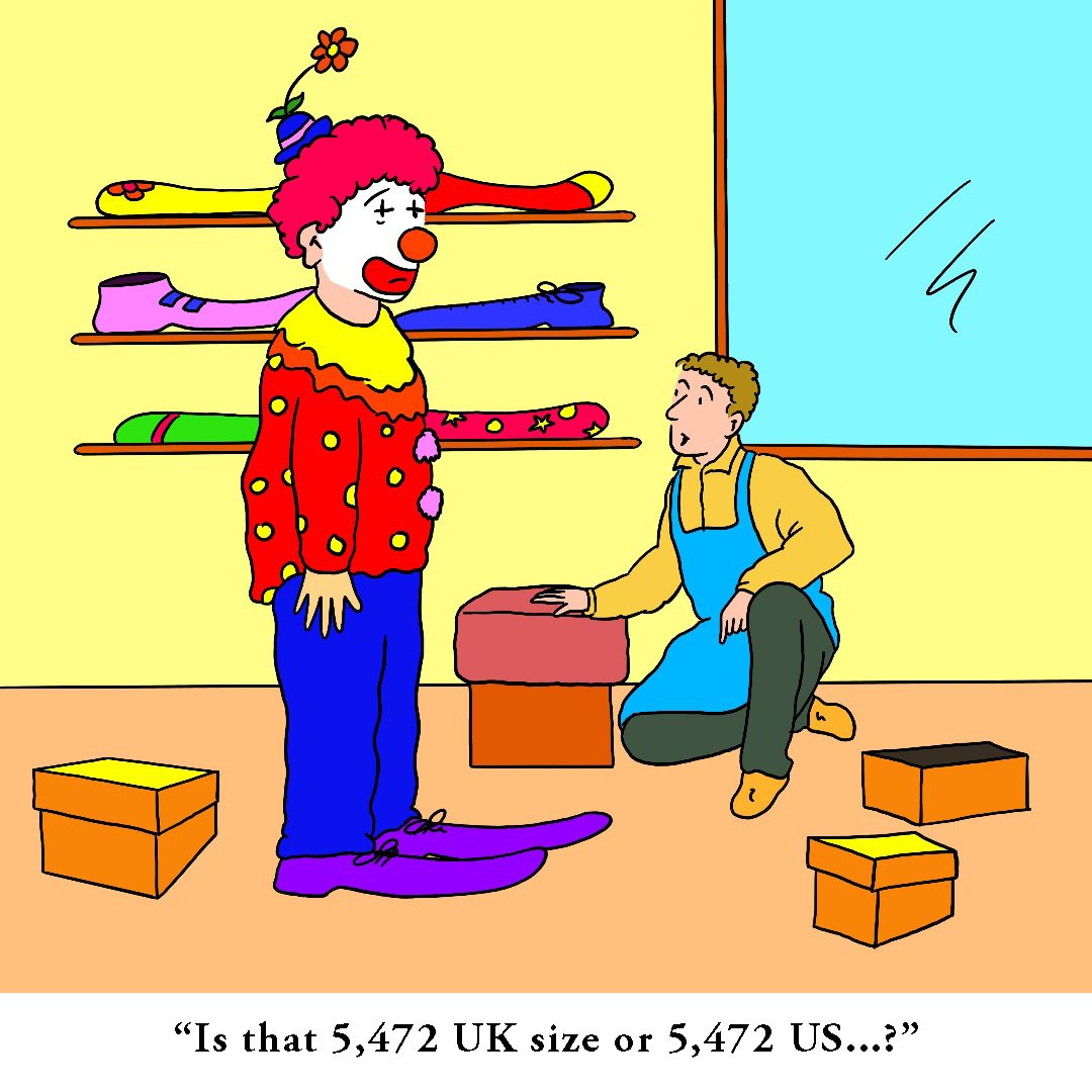 Shoe Size - Satirical Saturday Cartoon on Art by Alex Brenchley 2019