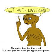 E.T. Satirical Saturday Cartoon on Art by Alex Brenchley 2019