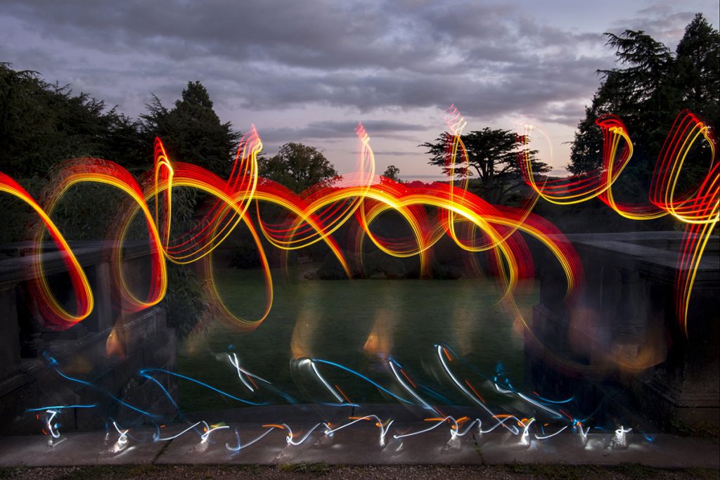 light painting from dance