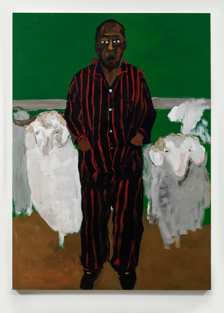 portrait of a man with sheep