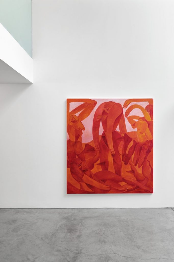 figures painted in red