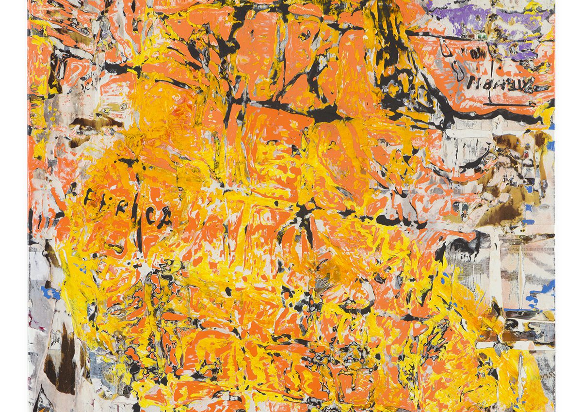 abstract orange and yellow painting