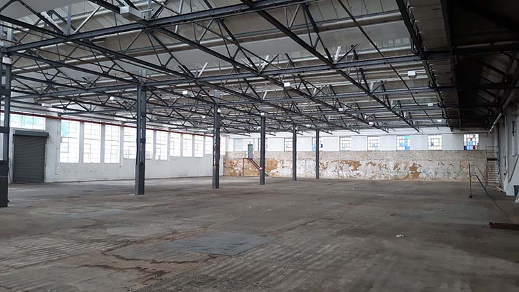empty warehouse space