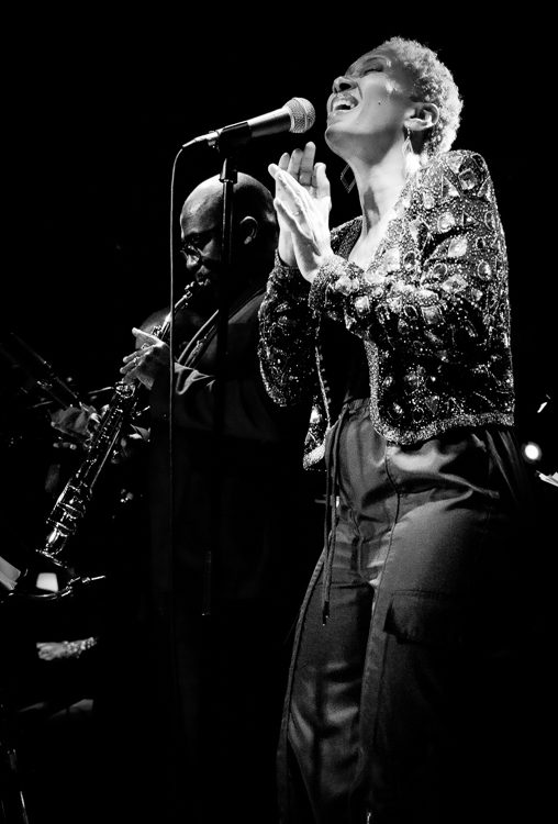 The Baylor Project jazz band playing at Ronnie Scott's  night club during the London Jazz Festival in Soho,London,England,UK