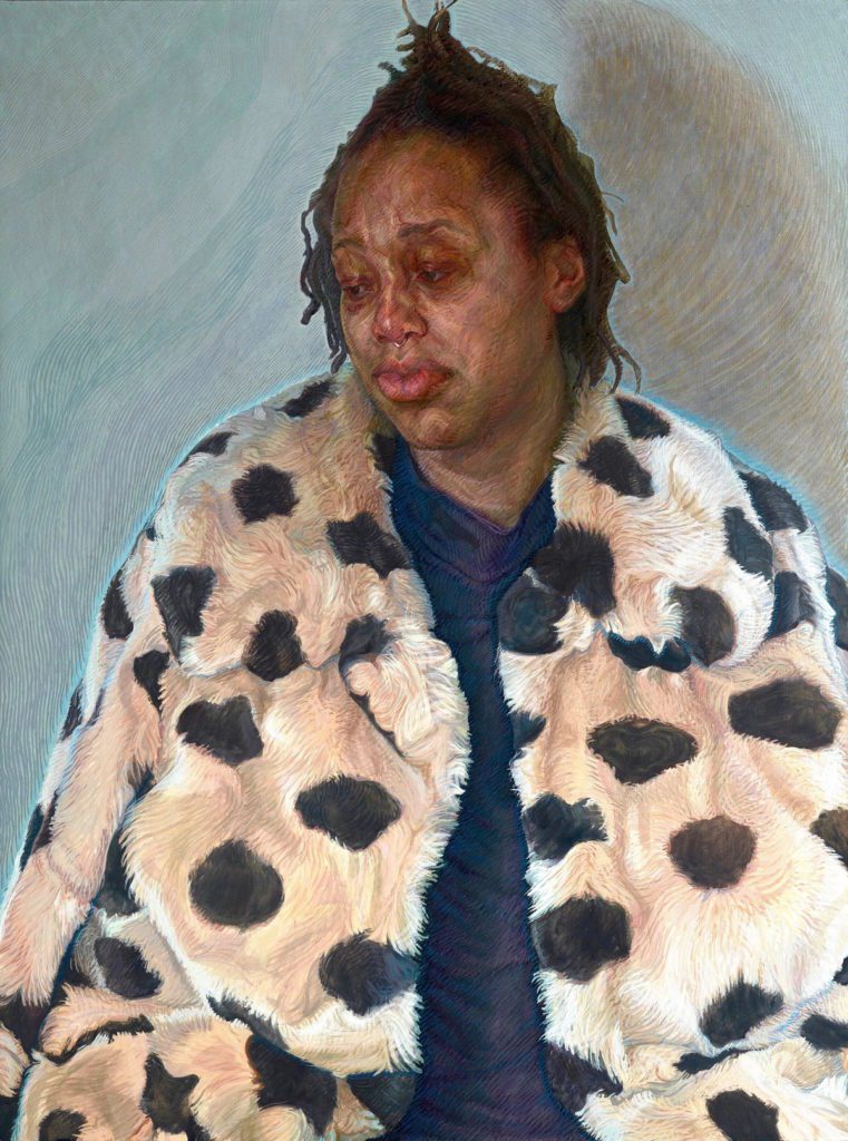 Imara in Her WInter Coat, Oil on Canvas, 130 x 100cm, 2019_web