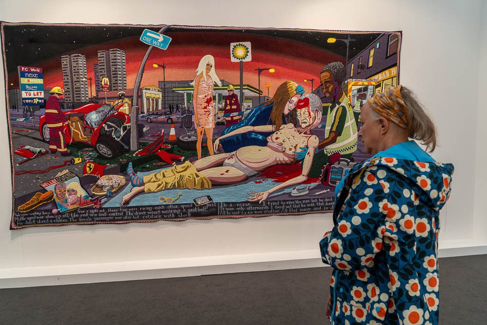 Visitors,collectors and galleries at Frieze and Frieze Masters  2023  International Arts Fair in Regent's Park, London,UK