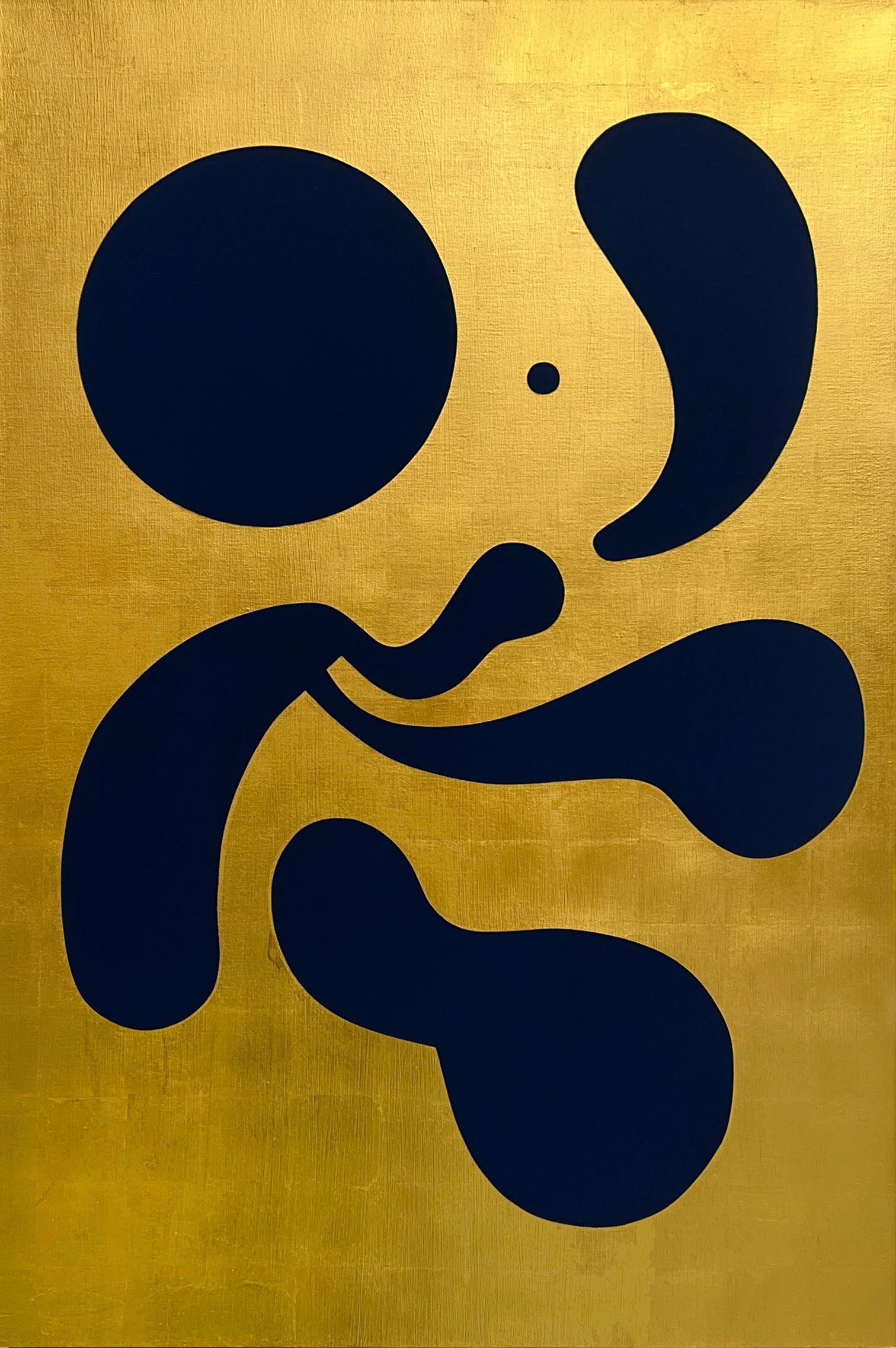 Circum, 2023 | Tempera and 24ct gold leaf on linen | 120 x 80 cm / 47 1/4 x 31 1/2 in