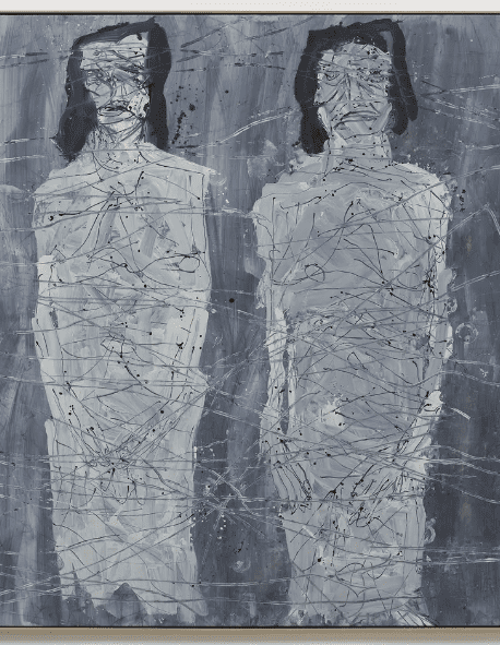 Georg Baselitz, Die Maschine malt zweimal A. A. (The Machine Paints A. A. Twice), 2023