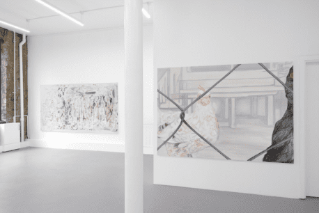 Installation view of Mothers, a collection of paintings by Laura Langer at Ilenia gallery, London