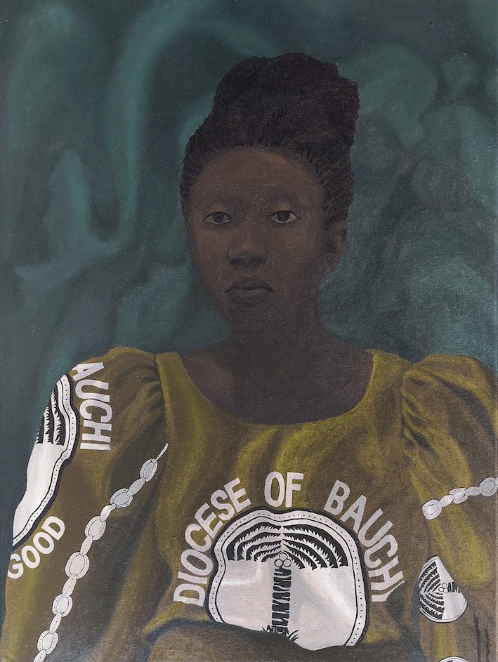 Tonia Nneji, Portrait of a Worshipper, 2024, Oil on canvas, 81.3 x 61 cm, 32 x 24 in