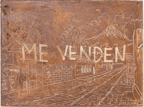 Image shows artwork entitled 'Me Venden' by Edgar Calel. Image courtesy of  Proyectos Ultravioleta