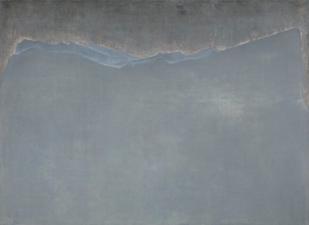 Cao Jigang, Vertical face of mountain, 2022. Tempera on linen 195x270cm