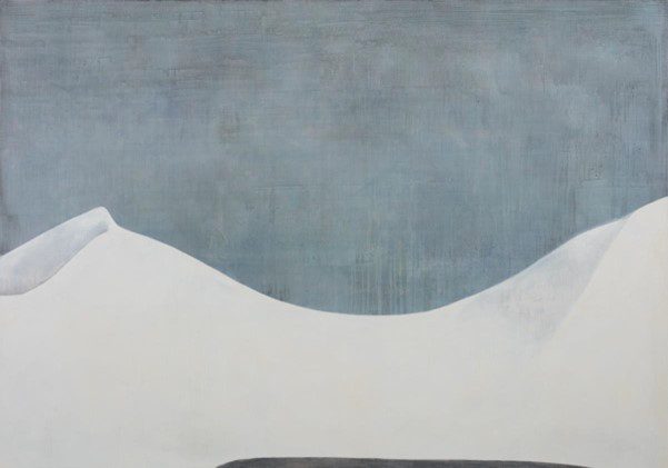 Cao Jigang, White U-Shape, 2023. Tempera on linen, 175x250cm